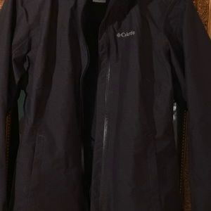Blk Columbia Ski Jacket Shell (Near New, Worn 1x!), hidden zip compartments Sz M